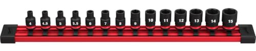 MILWAUKEE 14 piezas de Shockwave Impact Duty 1/4 pulgadas métricas (49-66-7002)