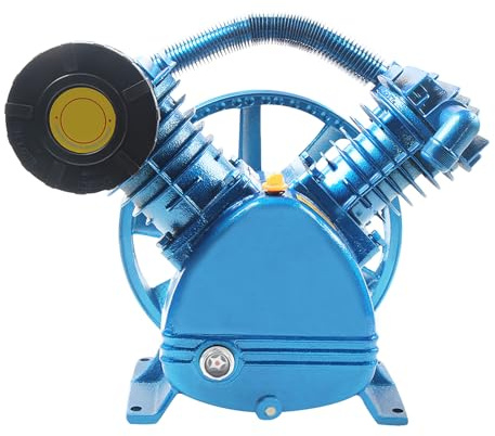 5.5HP V-Form Doppelzylinder Kompressor Pumpenkopf, Aggregat Luftkompressor, 12bar Dual Stage Druckluft 4000W 1440rpm