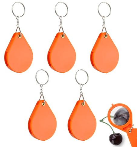 LERANXIN 5 Stück Taschenlupe Klappbar, Handlupen, Klappbare Leselupe, Drehbares Design,10 Fache Vergrößerung, Zum Lesen von Kleingedrucktem, zum Studieren von Antiquitäten und Insekten