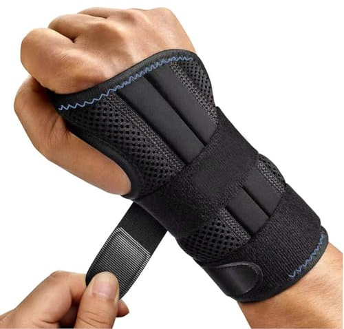 GLEEMEN Tutore Polso, Polsiera Ortopedica Regolabile per Uso Giorno e Notte,Polsiera del Polso per Artrite, Tendinite, Distorsione e Protezione Sportiva (Destra, L/XL (Polso 20-26 CM))