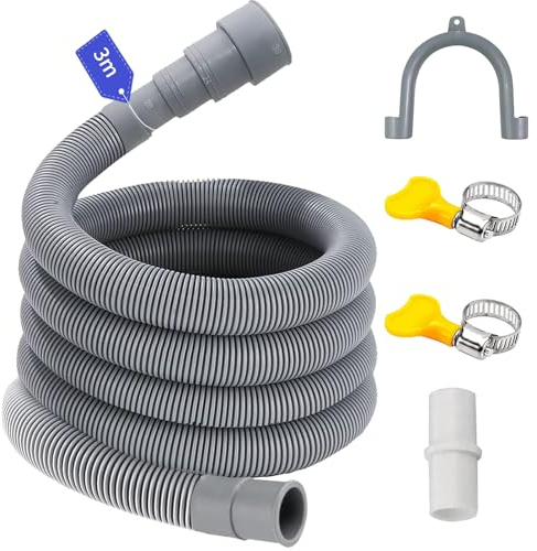 Manguera Desague Lavadora 1/1.5/2/2.5/3/4/5/6M, para 4 Tamaños de Interfaz, Tubo Desagüe Lavavajillas, Manguera Desagüe Lavadora para Lavadora Lavavajillas y Secadora
