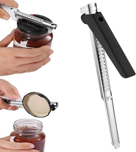 XCRPRT Müheloser Arthritis Glasöffner, 2 Stück Effortless Arthritis Jar Opener, Verstellbarer Dosenöffner, 2024 Leicht zu öffnender, Deckelöffner mit 2 Antirutschmatten, Flaschenöffner für Senioren