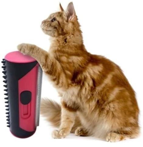 3-in-1 Unterfellbürste Hunde, Hundebürste & Katzenbürste Unterwollbürste Für Langhaar I Entfernt Unterwolle & Verfilzungen I Fellbürste Für Hunde, Katzen(Pink)
