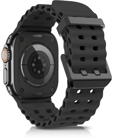 chinbersky Ocean Bracelet Compatible avec Apple Watch Ultra 2/ Ultra Bracelet 49mm 46mm 45mm 44mm 42mm,Respirant Sport Silicone Bracelet de remplacement pour iWatch SE Series10 9 8 7 6 5 4 3 2 1