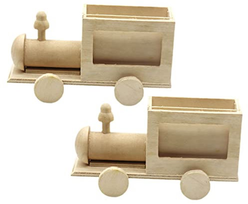 Operitacx Stiftehalter Aus Holz für Jungen und Unvollendete Eisenbahn