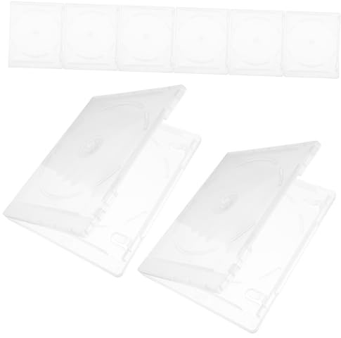 DIYEAH 8pcs Square Plastic Cd Case Dvd Cases Empty Disc Holder Box Cd Covers Plastic Storage for Protection Replacement