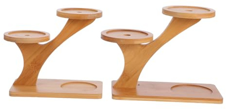 ibasenice Bambus Pflanzenständer Klein Für Schreibtisch Tischregal Retro Holz Displayständer Pflanzentablett Mehrfach Abgestuft Für Kleiner Pflanzen Und Deko