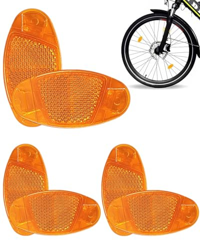 SCJJZ 6 pcs Speichen Katzenaugen,bruchsicher,Reflektoren Fahrrad, Fahrrad Reflektoren,katzenaugen fahrrad,speichenreflektoren fahrrad,Katzenaugen Reflektoren Fahrrad, Speichenreflektoren,Allgemein