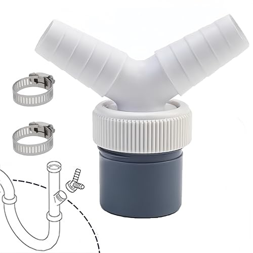 Geschirrspüler und Waschmaschine Abfluss Adapter mit Abgang für Rohr Ø40 mm und Eingang Ø19-23mm,Waschmaschine Geschirrspüler Anschluss Ablauf,Ablaufschlauch Adapter,Ablaufschlauch Endstück