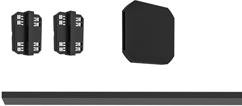 Eglo Extension Set for Track Plus Rail System, Ceiling Extension, Accessory, Black Plastic, 100 cm Length