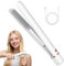 BIZOI Mini Fer à Friser à Double Usage, Lisseur Cheveux, Fer à Lisser Sans Fil pour Tous Types de Cheveux, la Maison, le Salon, Cheveux Bouclés, Raides, l'intérieur, l'extérieur(Blanc)