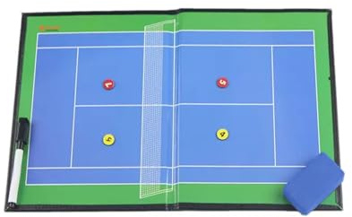 PJWDMWA Lavagna Tattica da Tennis, Lavagna Tattica Magnetica, Portatile E Pieghevole, Schema del Luogo di Gara for Allenamento Sportivo