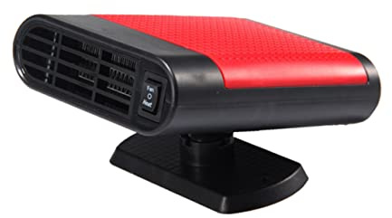 Anneome Calefactor Portátil para Coche Desempañador Eléctrico con Ventilador y Función de Calefacción para Descongelar Parabrisas y Ventanas Fríos Bajo Consumo Energético y Silencioso