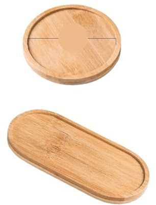 silicone tray, Bandeja de madera de bambú simple for botellas, organizador de champú y gel de ducha for baño, bandeja ovalada rectangular for guardar joyas, 1/2/4 unidades,for bathroom accessories(Mi