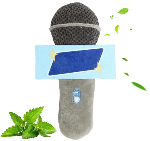 Giocattoli per roditori a forma di microfono con campanello, forniture per animali domestici per stimolazione mentale granchi simulazione di caccia gioco casa soggiorno all'aperto