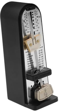 Abaodam Praktisches Mechanisches Metronom aus Abs und Metall für Violine und Gitarre zur Rhythmusverbesserung und Vielseitigen Anwendung bei Musikstilen
