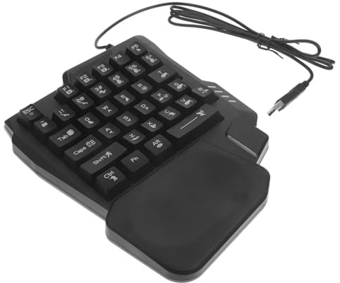 FONDOTIN ABS Clavier de Jeu Vidéo Noir 35 Touches Rétroéclairé pour Maison | Opération Précise, Installation Facile, Design Simple, Usage Gaming Domestique, Format Compact pour Jeunes