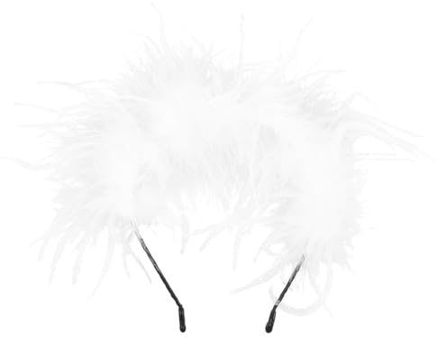 MAGICLULU Diadema Decorativa Cabello Femenino Plumas de Color Claro, Ligera y Cómoda, Adecuada para Ocasiones Obsequios y Bodas