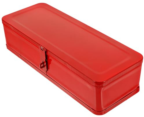 IWOWHERO Cassetta Attrezzi Rinforzata Organizer Portatile per Meccanici e Uso Domestico Scatola Robusta in Ferro Spesso Piccola Valigetta per Utensili con Design Elegante e Resistente