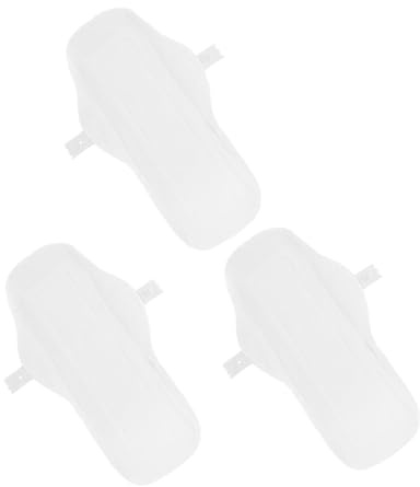 Wiederverwendbare Menstruationsbinde -pack aus Baumwolle Weiß | Damenbinde mit Druckknopf, 3 Stück, Leicht zu Transportieren, für Reisen