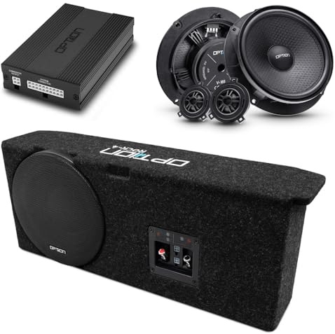 Option Soundsystem kompatibel mit Cupra Born (2. Generation, ab Baujahr 2024, Standard-Soundsystem) - 100% Plug & Play Kit mit 6-Kanal DSP-Verstärker & Rock-4 Subwoofer, Front-Lautsprecher