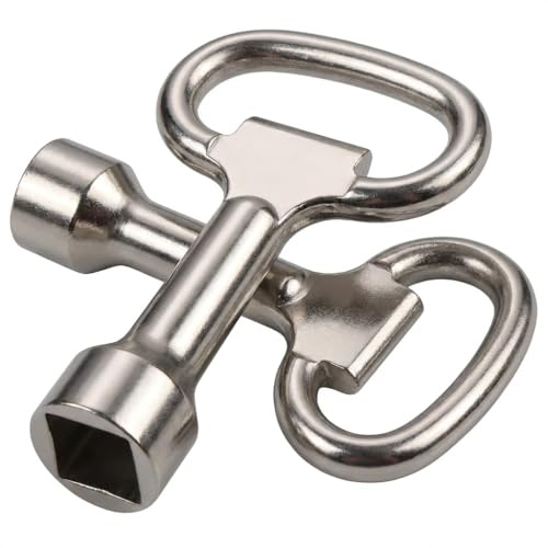 WUPEIJIE 2 Stück Vierkantschlüssel 8mm Steckschlüssel Universal,Metall Wasserhahn Schlüssel,Heizung Entlüftungsschlüssel,für Entlüften,Aufzug Elektrokasten,Mülltonne,Gas Wasser,Stromzähler,Heizkörper