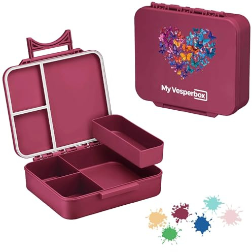 My Vesperbox® Brotdose für Kinder mit Fächern Liv [MADE IN GERMANY] - Lunchbox mit Trennfächern - Bento Box - Jausenbox - Brotzeitbox für Schule & Kindergarten - Vesperdose für Jungen & Mädchen