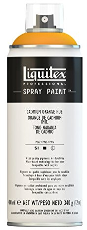 Liquitex 4450720 - Vernice Spray Professionale A Base D'acqua, Arancio Di Cadmio Imitazione, 400ml, 1 Pezzo