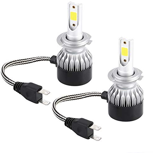 Aramox Lampadine per fari, 2 pezzi H7 Super luminoso per auto Mini LED Kit di conversione per fari Lampadine per proiettori 55W 6000K