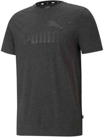 PUMA Ess Heather Tee Maglietta, Dark Gray Heather, L Uomo