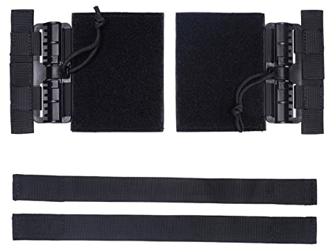 Aekvinks Tactical MOLLE Vest Quick Release Cummerbund Plate Carrier Buckle Set Fast Fit Side Belt Straps Cummerbund Compatible with JPC CPC NCP XPC 420 Vest Black