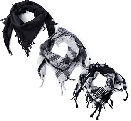 ROCK DADDY Estd 2000 ROCK HARD CLOTHING Halstuch Kopftuch Shemagh Palituch Taktischer Arabischer Arafat Schal Dreieckstuch Palästinenser PLO 100% Baumwolle