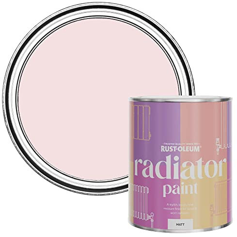 Rust-Oleum, hellrosa Heizkörperfarbe, hitzebeständig, geruchsarm in Matt Finish - Porzellan Rosa 750ML