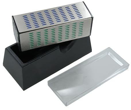 Neilsen CT0826 Diamond Sharpening Block – 4 Grits, 150mm x 50mm, Non-Slip Rubber Feet, Use Dry or Wet
