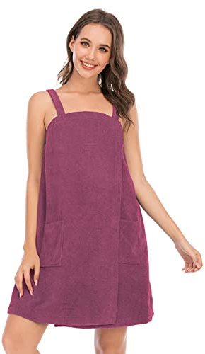 LTLCLZ Saunakilt Damen mit Tasche Saunasarong Saunakilt S-XXL, Saunahandtuch mit Gummizug, Saunatuch Knielang
