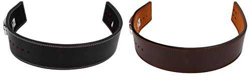 LARIAU Bodybuilding Kniebeugengürtel Leder Taillenstütze Training Kraftgürtel Sportschutzausrüstung Sportgürtel(棕色)