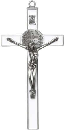 KAIBEIYUAN 1 Pcs Silver Jesus Wall Cross for Home Church Wall Decoration