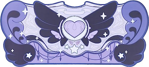 GeekShare Stora spelmusmattor mörkpaars halkskyddsgummi bakkant musmattor stora byråer för tangentbord och mus, perfekt för spel på hemmakontor - Star Wings Dark Version