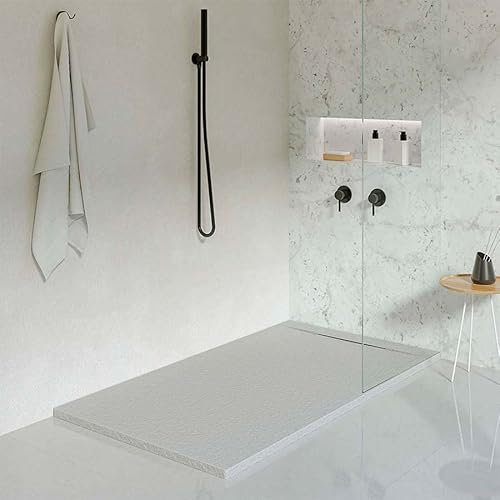 KOES - Piatto Doccia in Resina Serie LIENA – 70x150 – Blu nebbioso RAL 7035