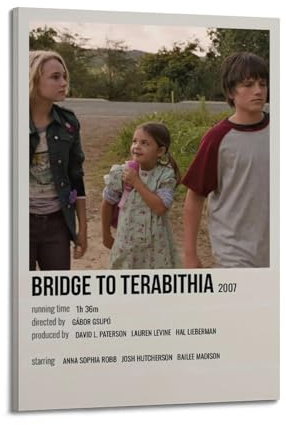 greb Poster artistique sur toile du film Bridge to Terabithia - Décoration murale pour chambre à coucher, salon - 60 x 90 cm - Pont vers Terabithia