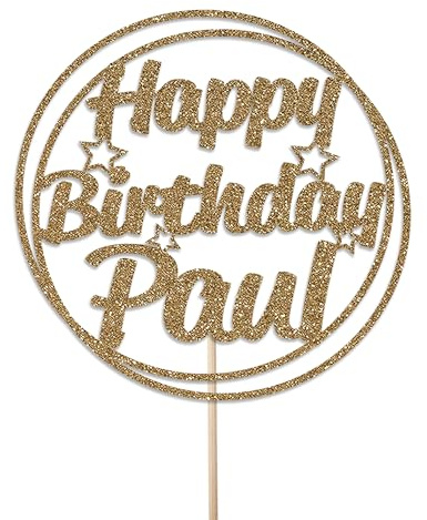 KreateSquare Personalised Cake Topper, Custom Name Party Cake Decoration
