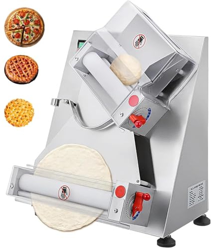 DPLXQPP Pizza Dough Roller Dough Press,30/40 Cm Automatic Dough Press,Commercial 600w Electric Pizza Dough Press,Automatic Noodle Machine for Rolling Pizza and Various Dough Cakes,30cm-220V