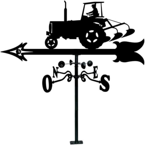 TIECHUINIUB Metall-Traktor-Wetterfahne für Garten und Häuser usw., Dekoration, Bauernhaus, dekorativ mit Traktor, Windfahne, Wetterfahnen