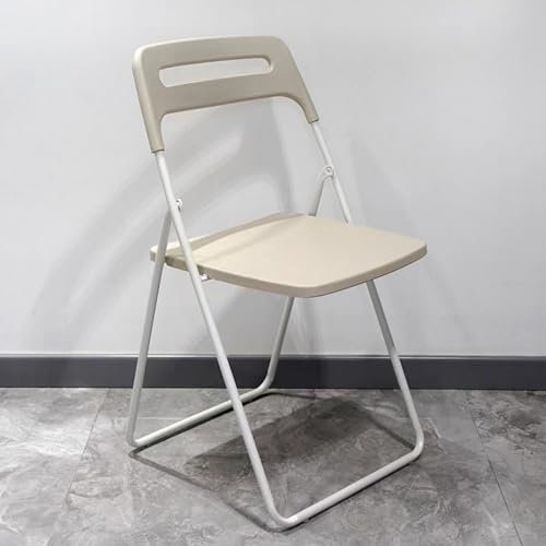 BVDHASDBT Series Klappstuhl – Basics Klappstuhl aus Kunststoff, mit Rückenstütze für bestandene Arbeitsstühle, bequemer Veranstaltungsstuhl, für Esszimmer, Küche (Beige)