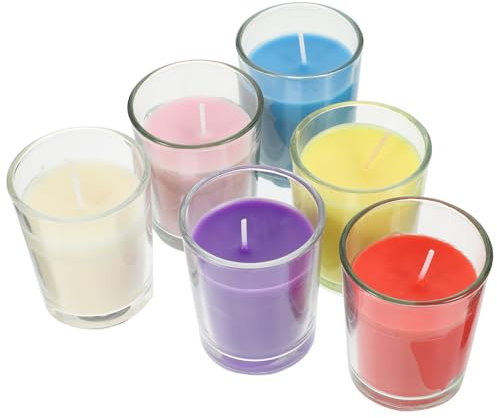 Cabilock 6pièces Bougies Parfumées Cire De Soja Décoration Aromatique Pour Et Événements Ambiance Relaxante Avec Variés Fruits Cloche Bleue