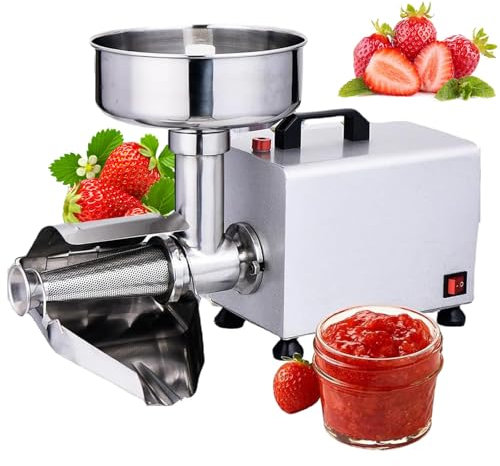 RSQQL Electric Tomato Strainer Machine, 90-160KG/H Commercial Tomato Milling Machine, Stainless Steel Tomato Press and Strainer, Food Milling Press Machine Tomato Sauce Maker