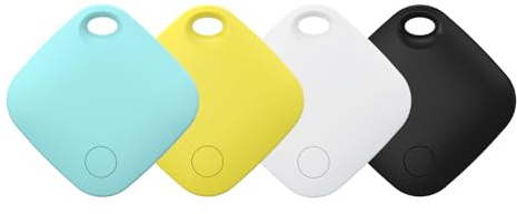 RSH Air Tracker Smart Tag 4 Pack, Buscador de Objetos Bluetooth Funciona con Buscar Apple (Sólo iOS, Android no Compatible), Localizador para Llaves, Maletas, Equipaje. Batería Reemplazable, Color