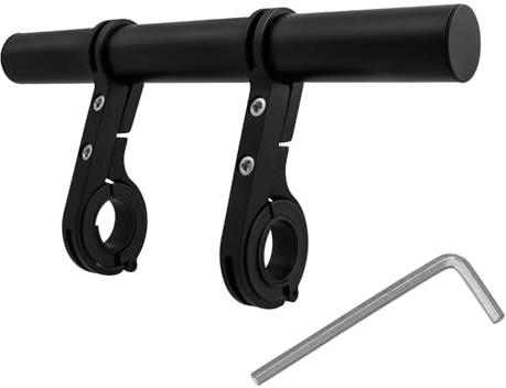Mesee Aluminium Fahrrad Extender Halterung, 20CM Fahrrad Lenker Extender, Fahrradlenker-Verlängerung, Doppelhalterung Fahrradlenker Extender für Fahrradlicht Taschenlampe Smartphones GPS-Geräte