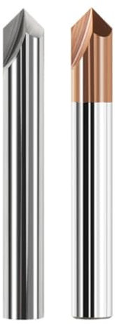 1 fraise à chanfreiner 60 90 120 degrés avec revêtement 3 cannelures fraise en bout carbure CNC fraise en acier au tungstène fraise en bout(6X50,35mm)