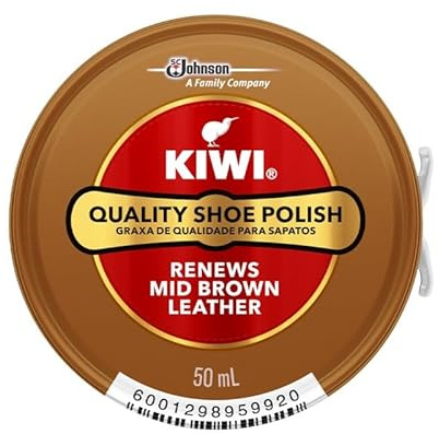 KIWI Shoe Polish, Mid Brown, 50ml